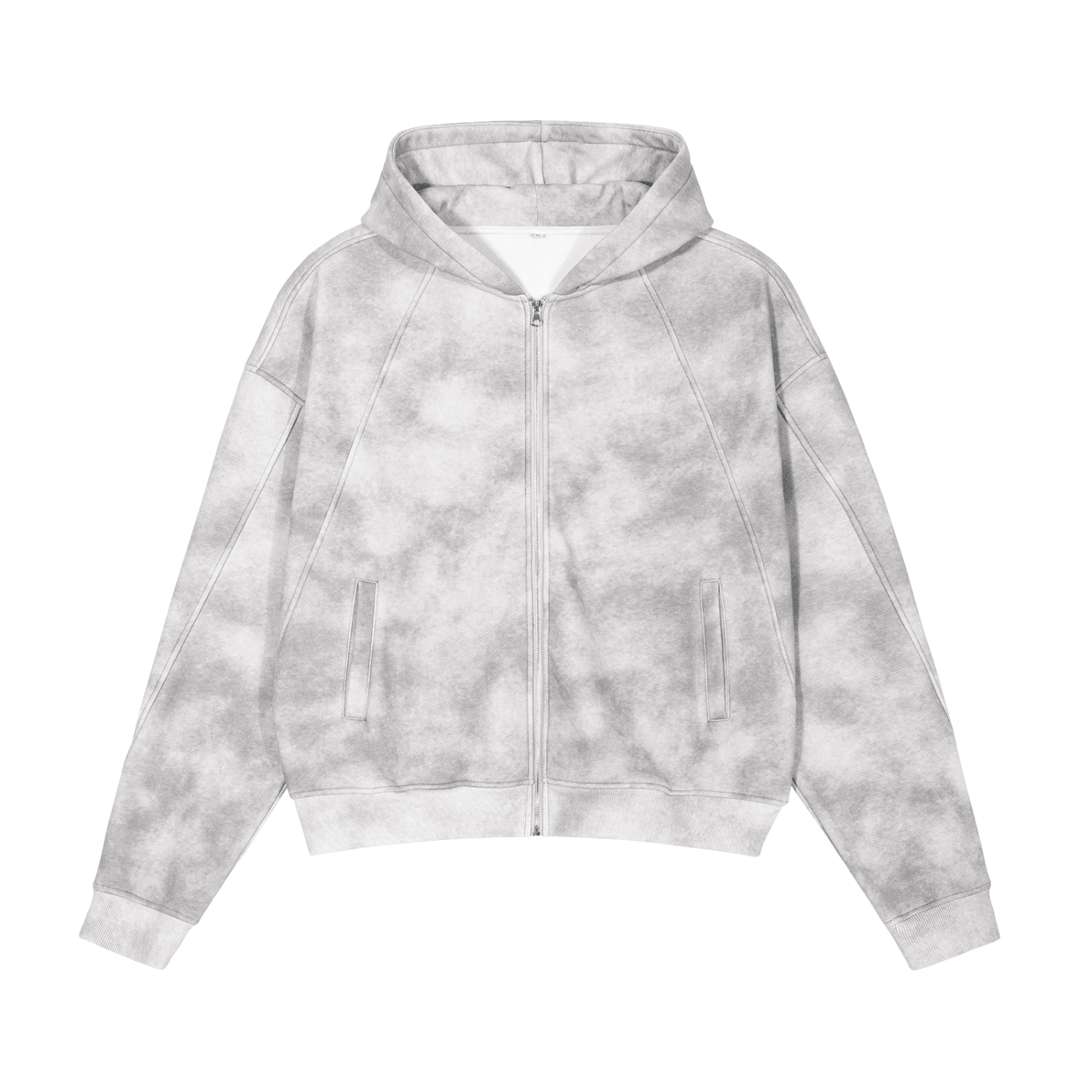 Dirty Washed Zip-Up Fleece Hoodie - Urbanistar