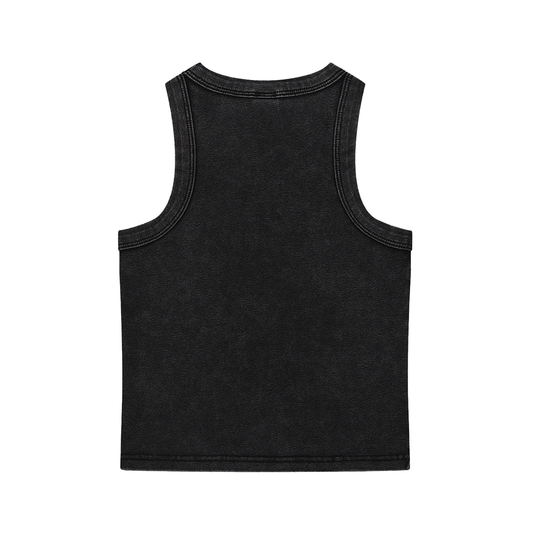 Black tank top from Urbanistar on a white background