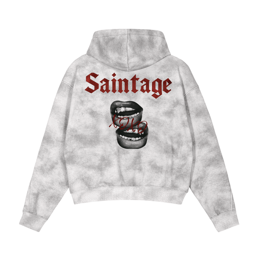 Dirty Washed Zip-Up Fleece Hoodie - Urbanistar