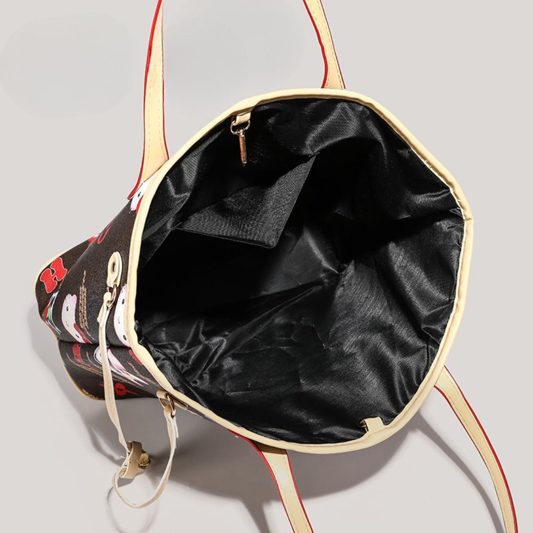 Cute large capacity tote bag, commuter cartoon versatile handbag for women, top handle purse - Urbanistar