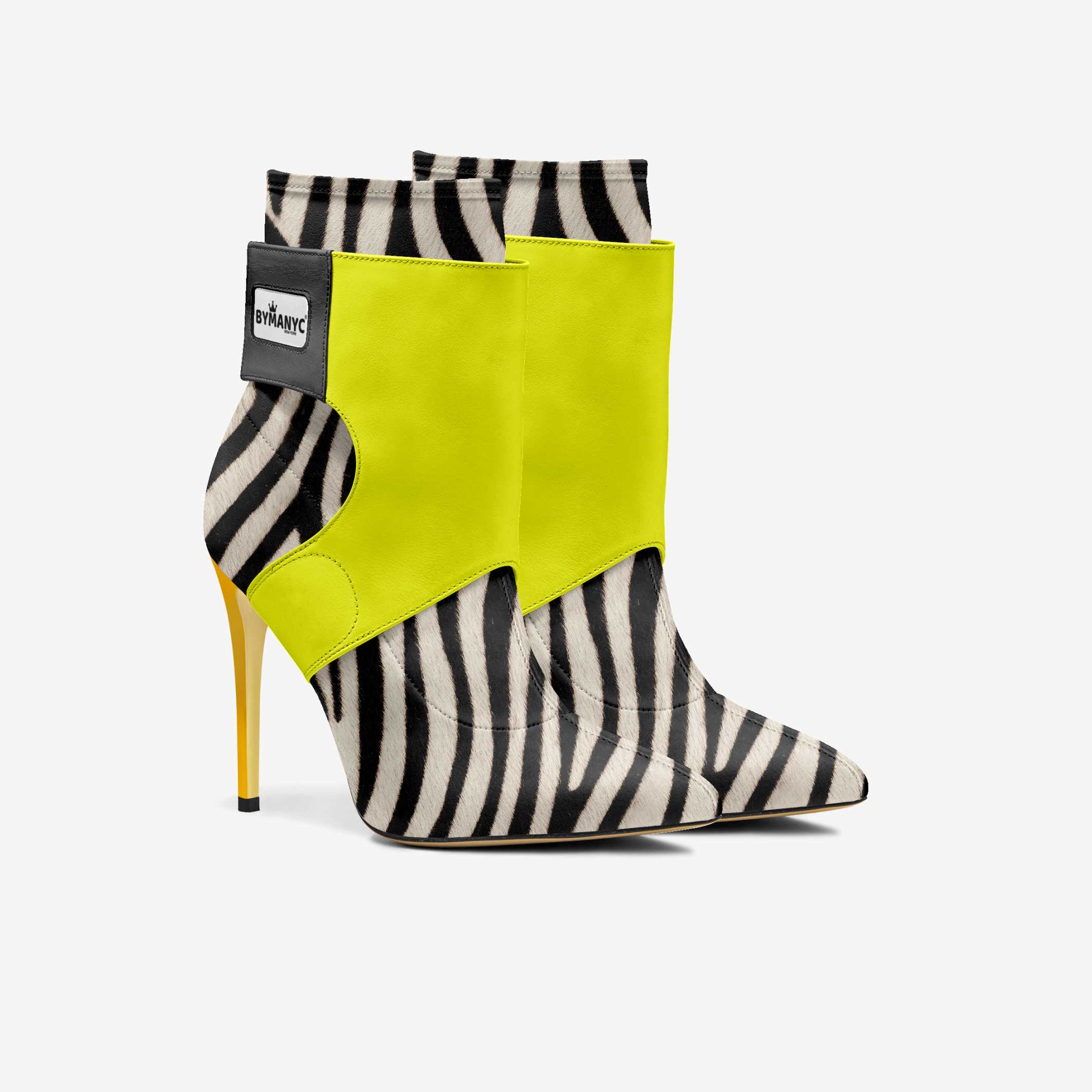 Limited Edition Vegan Stiletto Boots BYMANYC ® New York Futurista Noir
