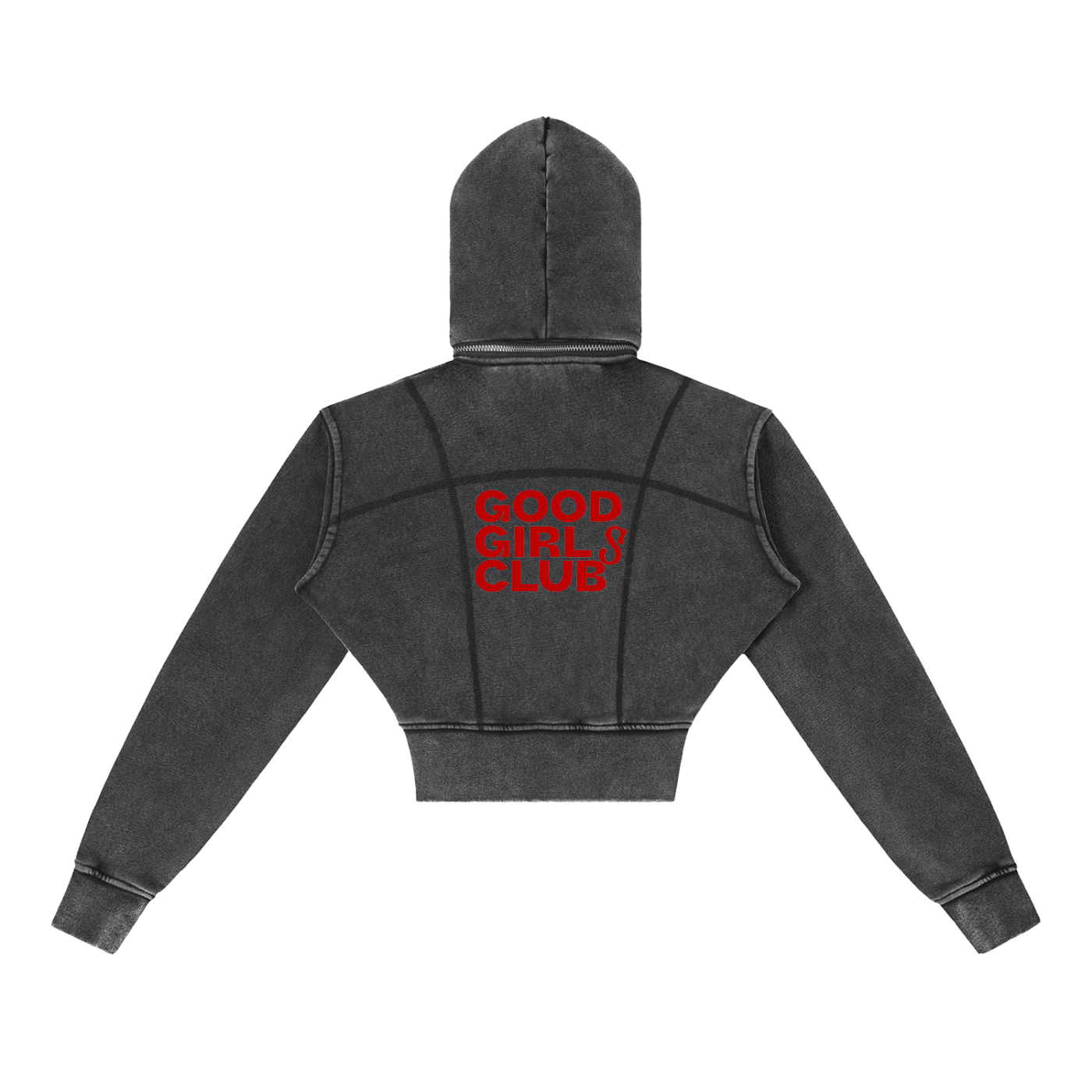 Vintage Washed Cropped Fleece Hoodie - Urbanistar