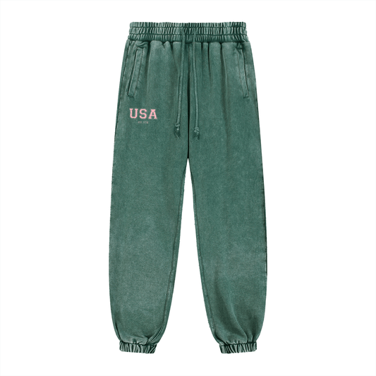 Snow Wash Heavyweight Jogged Sweatpants - Urbanistar