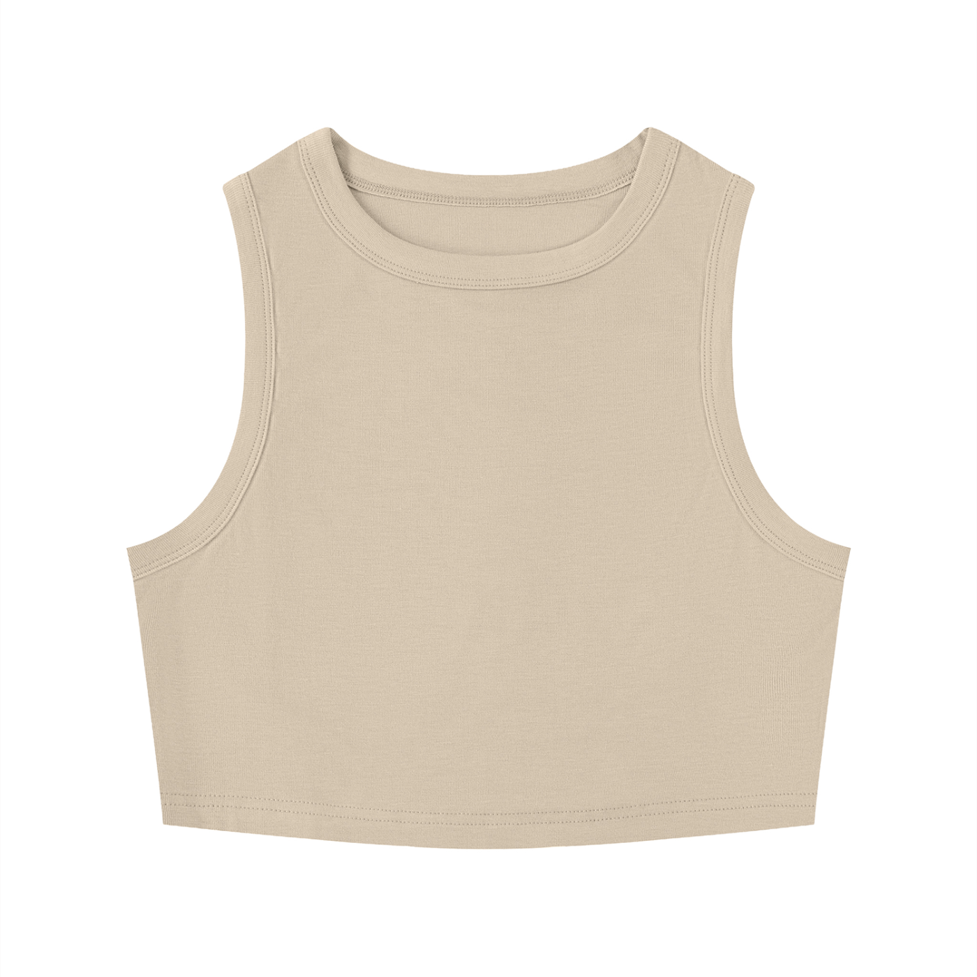 Beige sleeveless top from Urbanistar on a white background