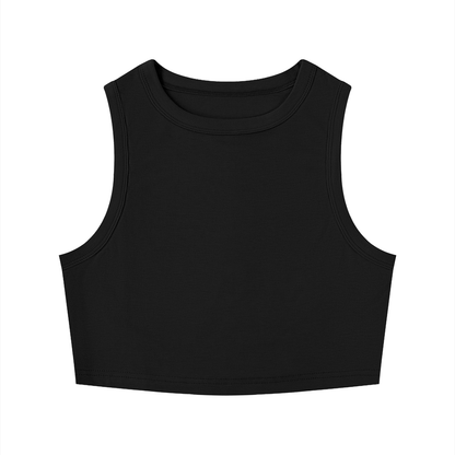 Black sleeveless top from Urbanistar on a white backdrop