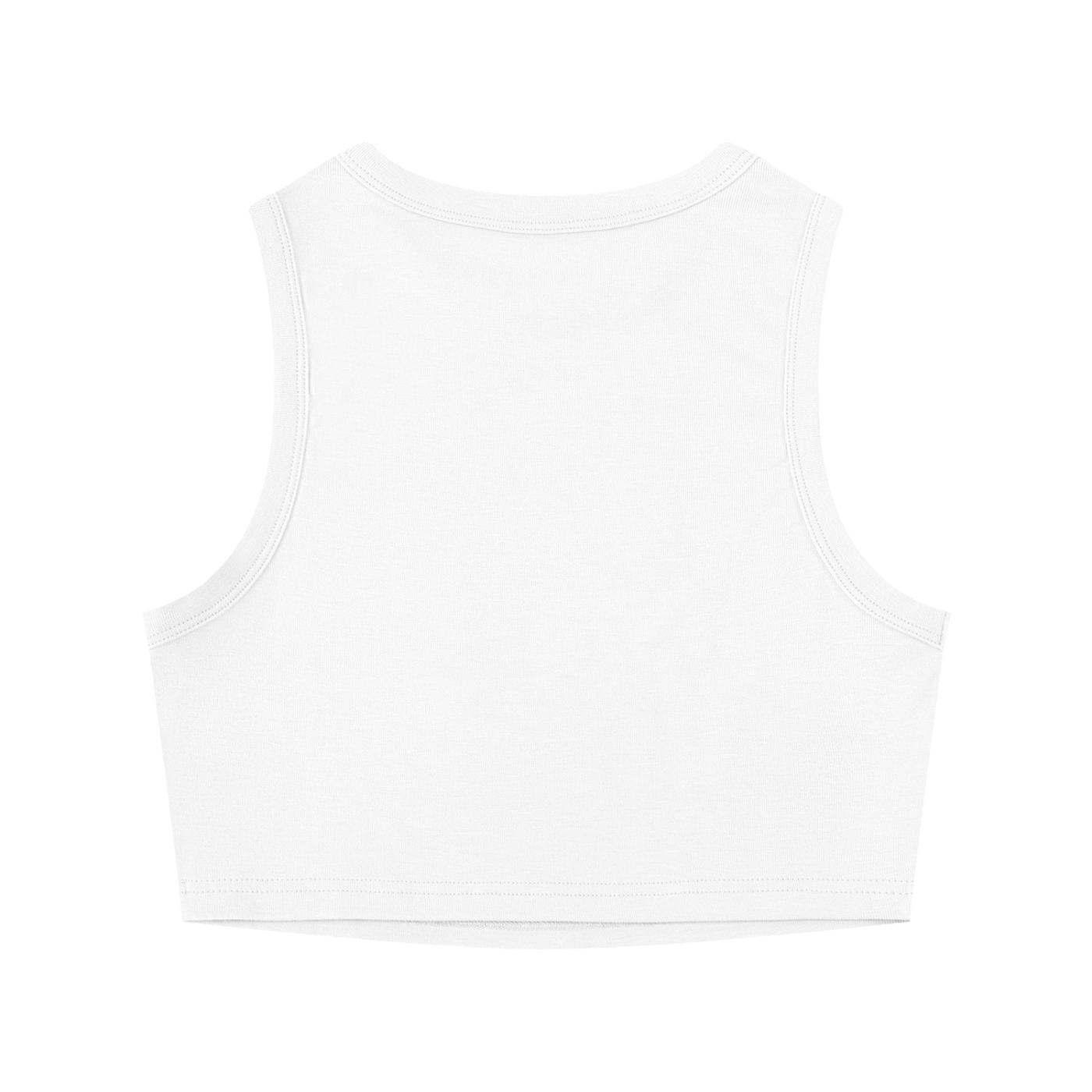 Back side view of white sleeveless top from Urbanistar against on a white background
