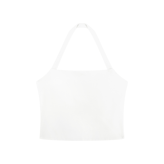 white halter sports bra for women against a white backdrop