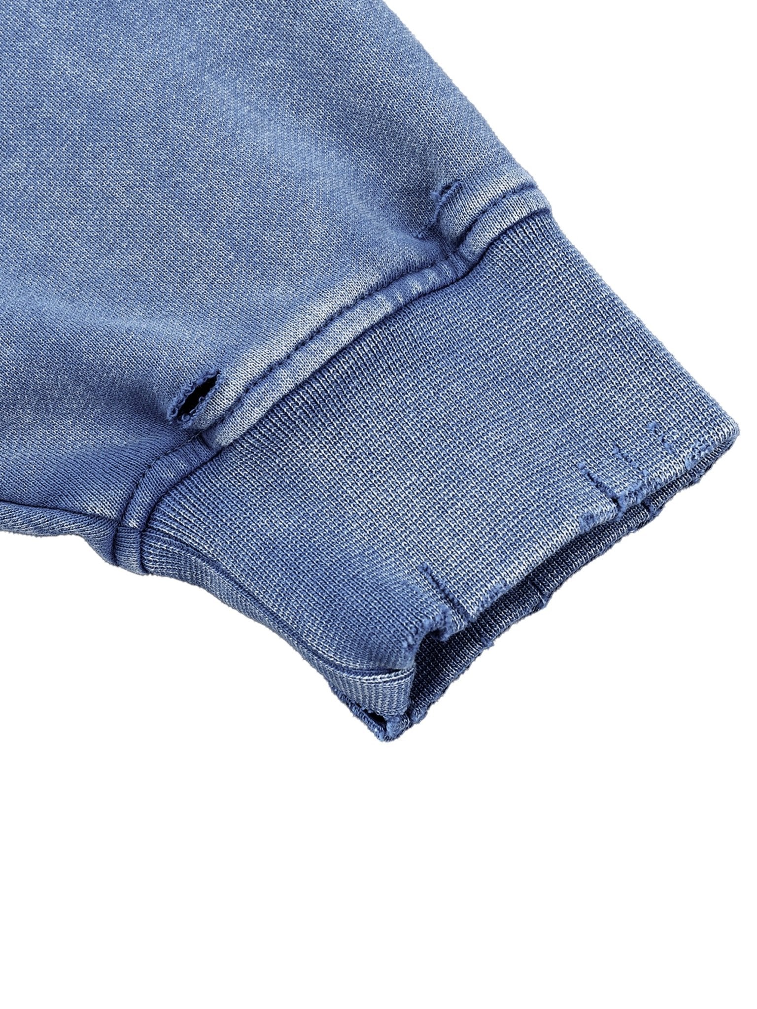 Snow Wash Hand-Frayed Heavyweight  Hoodie - Urbanistar
