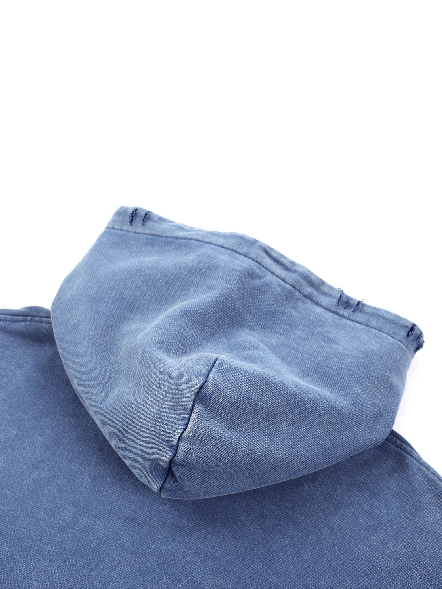 Snow Wash Hand-Frayed Heavyweight  Hoodie - Urbanistar