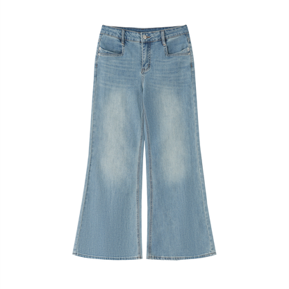 Urbanistar Light blue wide-leg jeans on a white background