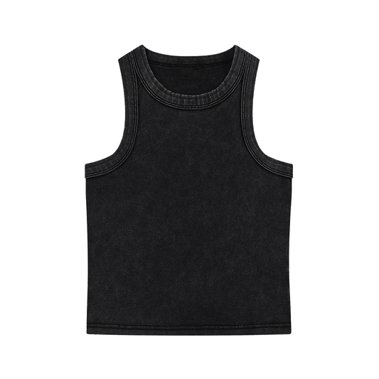 Black tank top on a white background